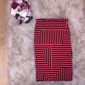 Abstract shapes pencil skirt (6)